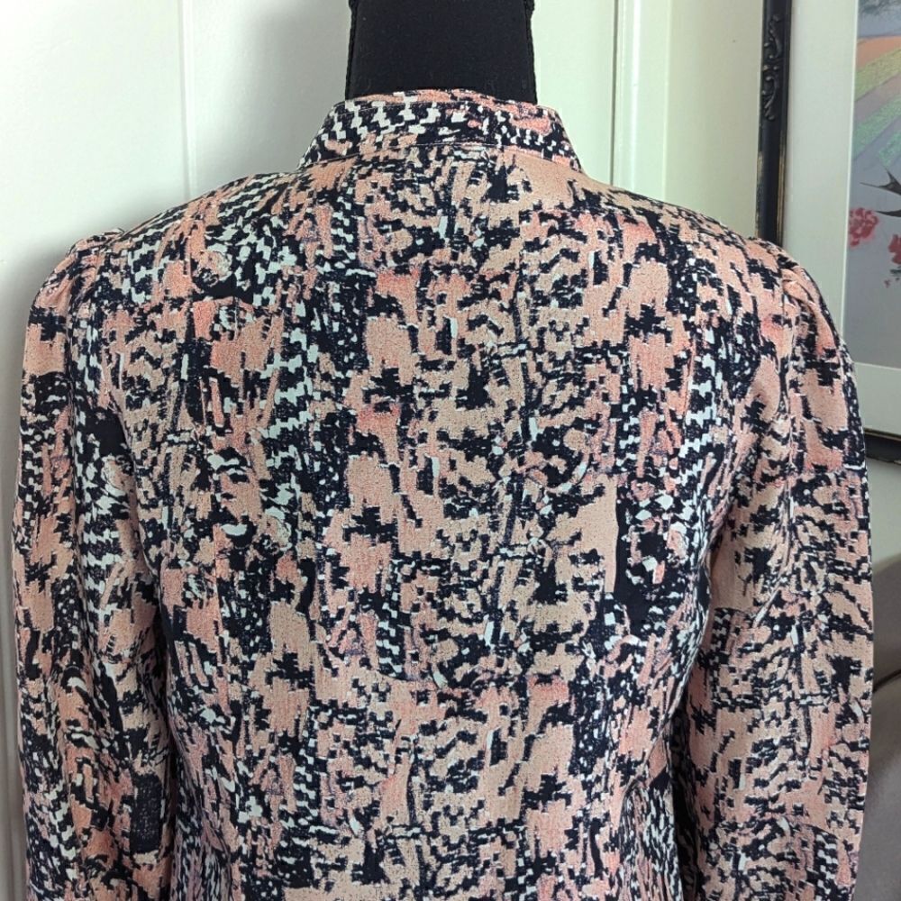 See by Chloe 100% Silk Graphic Printed Top 2 Fairygrunge Rock Glam Boho Chic - Picture 6 of 10
